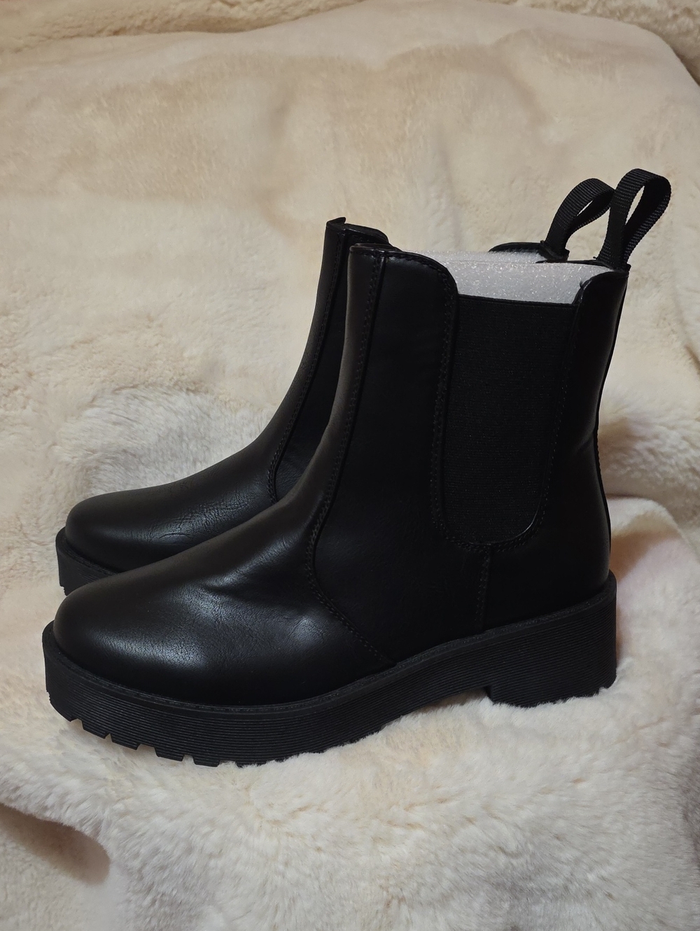 Black Chelsea Platform Ankle Boots